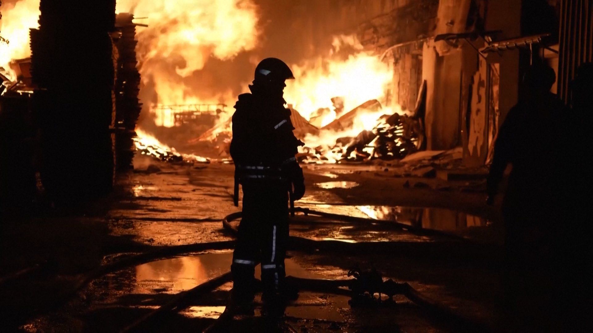 Russian drone strike forces evacuations in Ukrainian city of Kharkiv