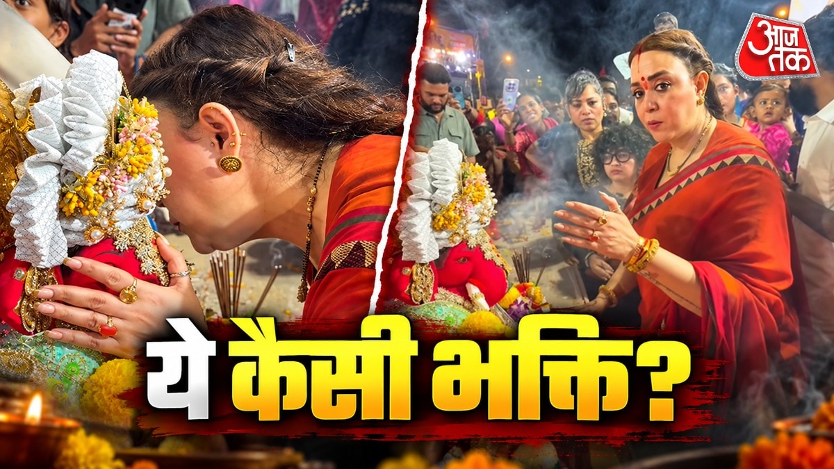 Choreographer's wife goes viral for eating during Ganesh immersion ritual