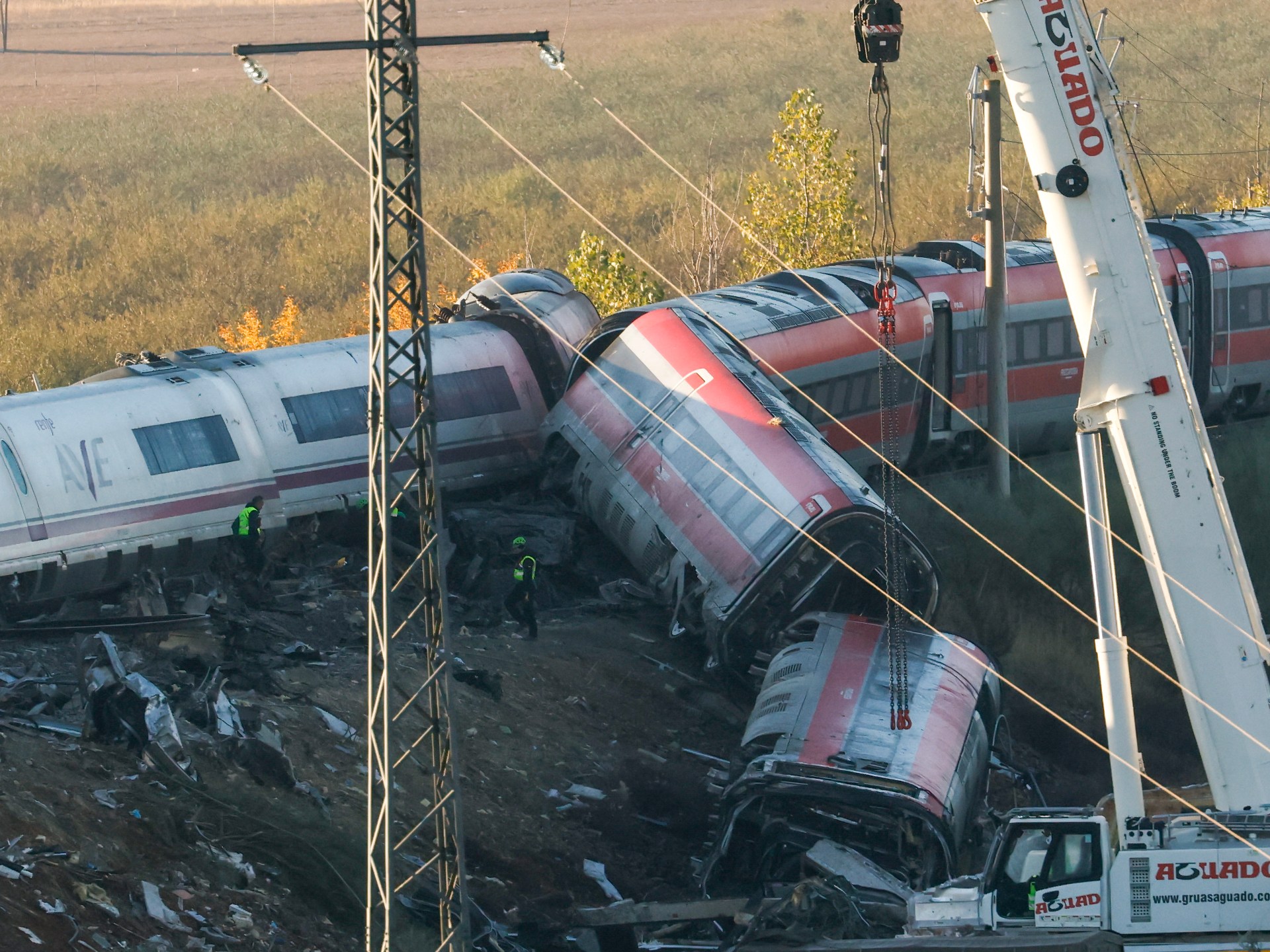 Search and rescue efforts intensify at Spanish rail crash site