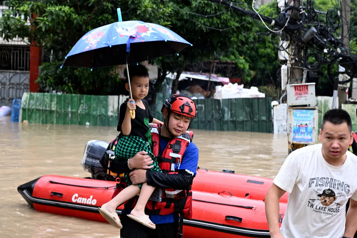 Typhoon Saudel triggers flooding across China's coastal regions