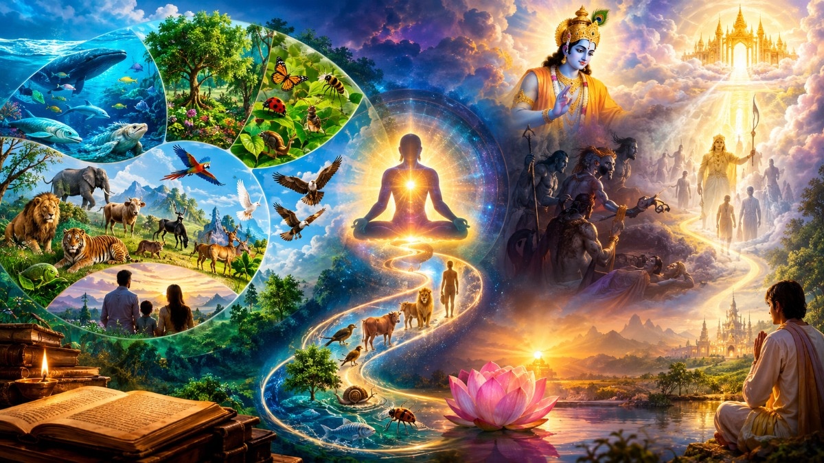 Hindu philosophy explores cycle of 84 million life forms and rebirth