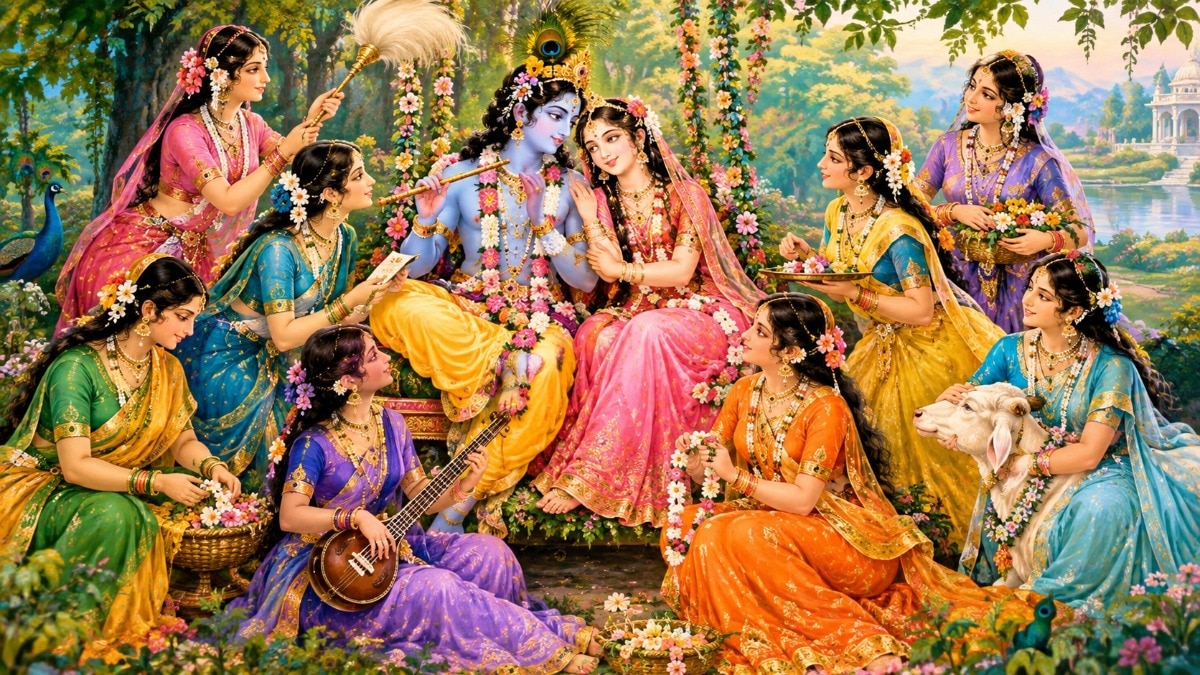 The Eight Divine Companions of Radha: Spiritual Significance in Hindu Tradition