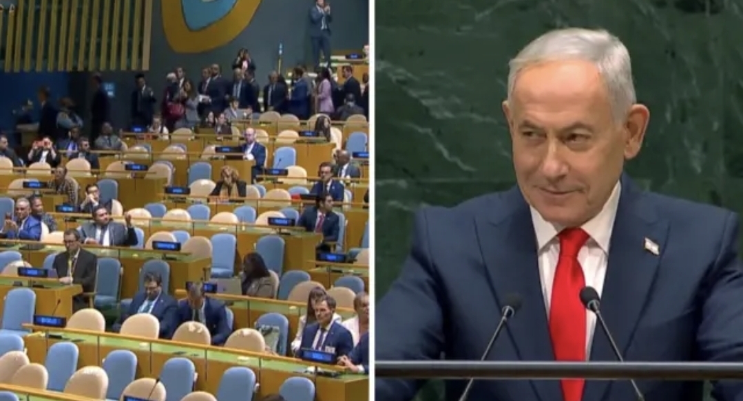 UN delegates stage walkout during Netanyahu's General Assembly address