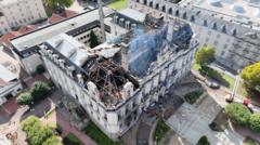 Arrest made after blaze destroys historic Limoges city hall