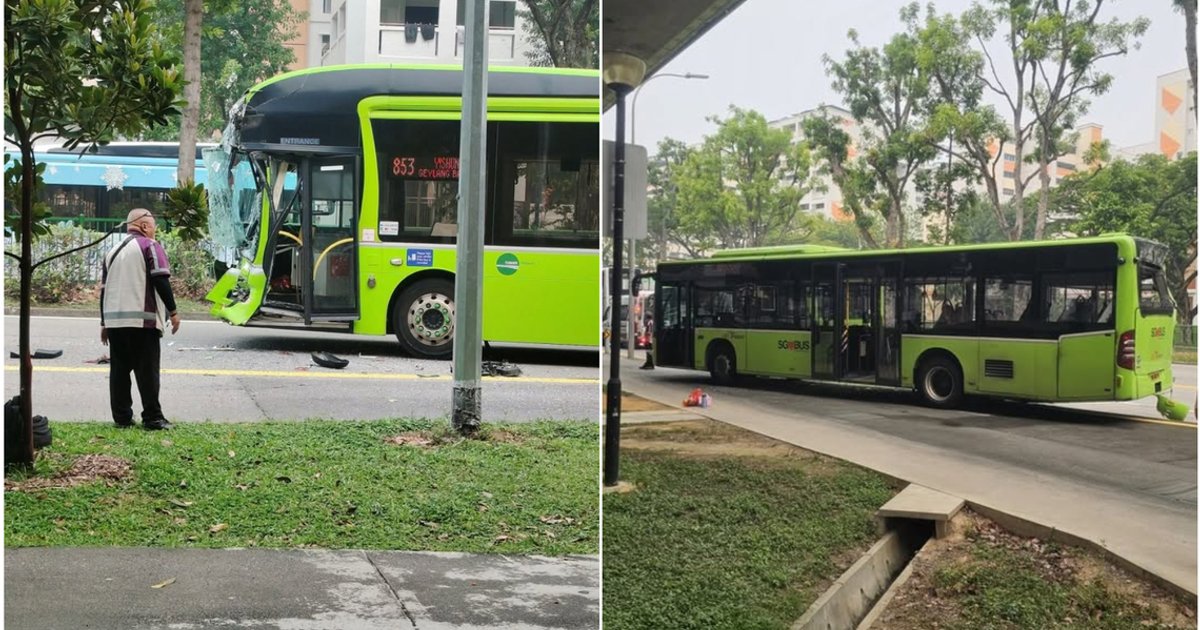 Six injured in multi-bus collision at Yishun