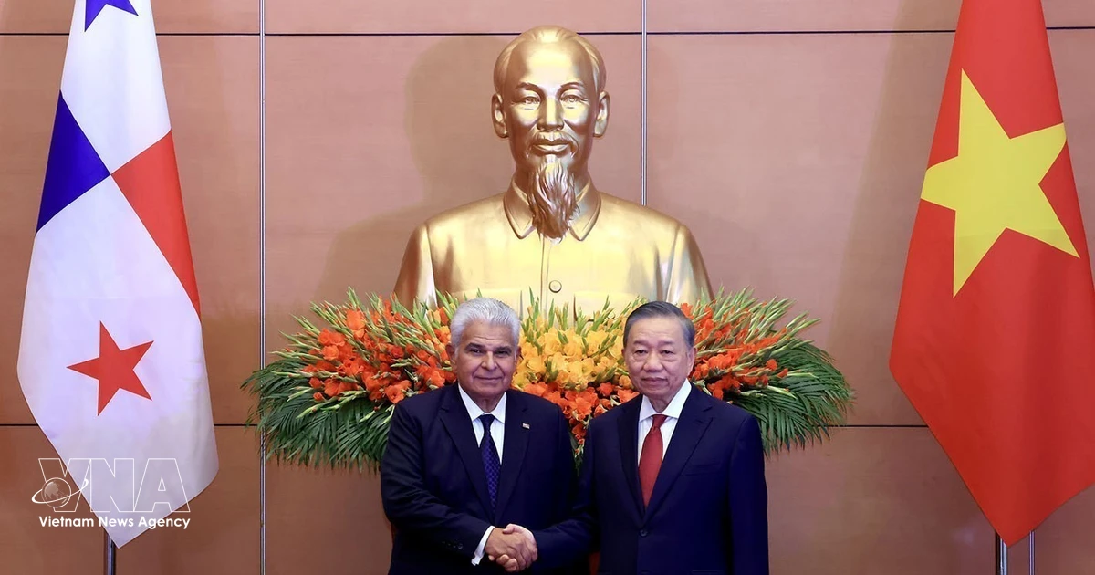 Vietnam's top leader hosts Panama president for bilateral talks