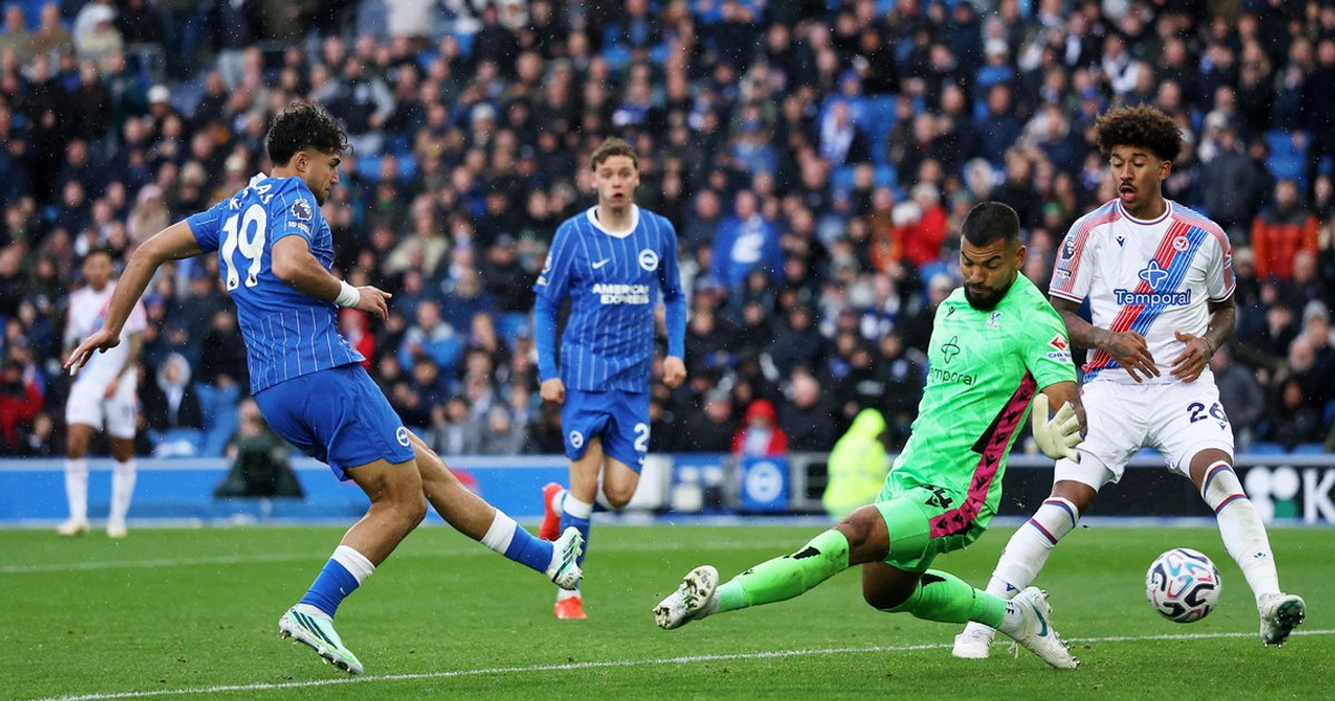 Gomez masterclass sends Brighton to second as Palace collapse