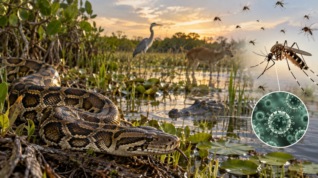 Invasive pythons reshape Florida wetlands, trigger unexpected ecological shifts