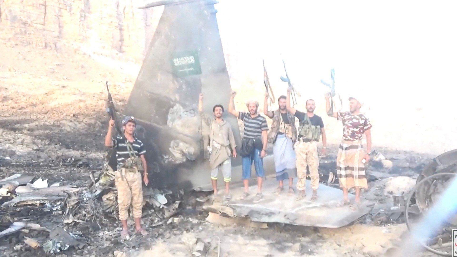Houthis release video purporting to show downed Saudi fighter jet