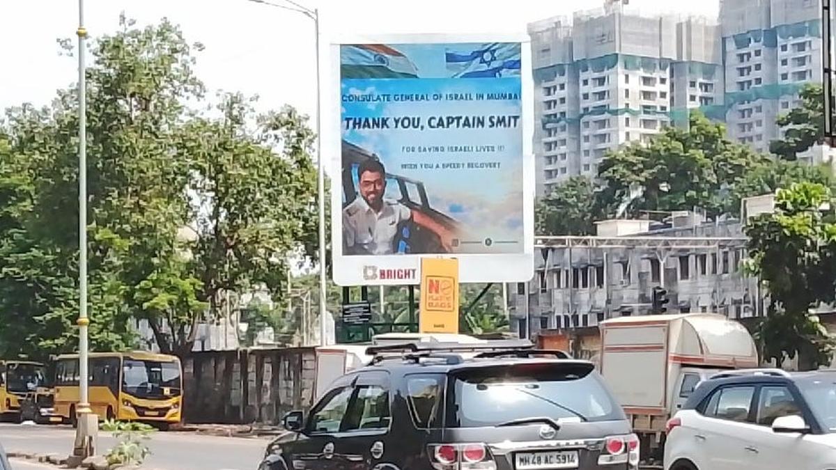 Israel thanks Indian pilot Smit Machchhar with Mumbai billboards