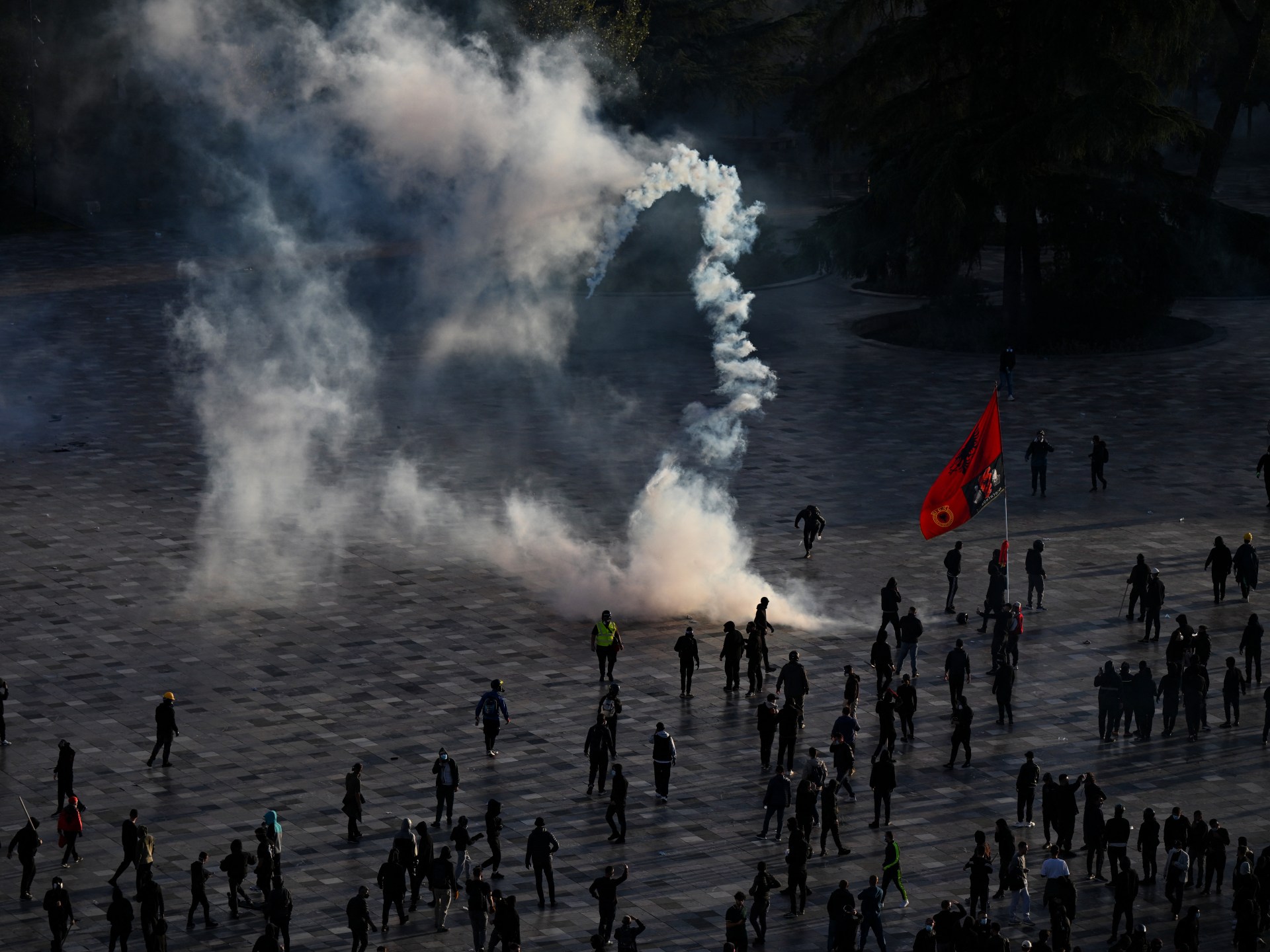 Albanian Opposition Stages Major Rally as Street Violence Escalates