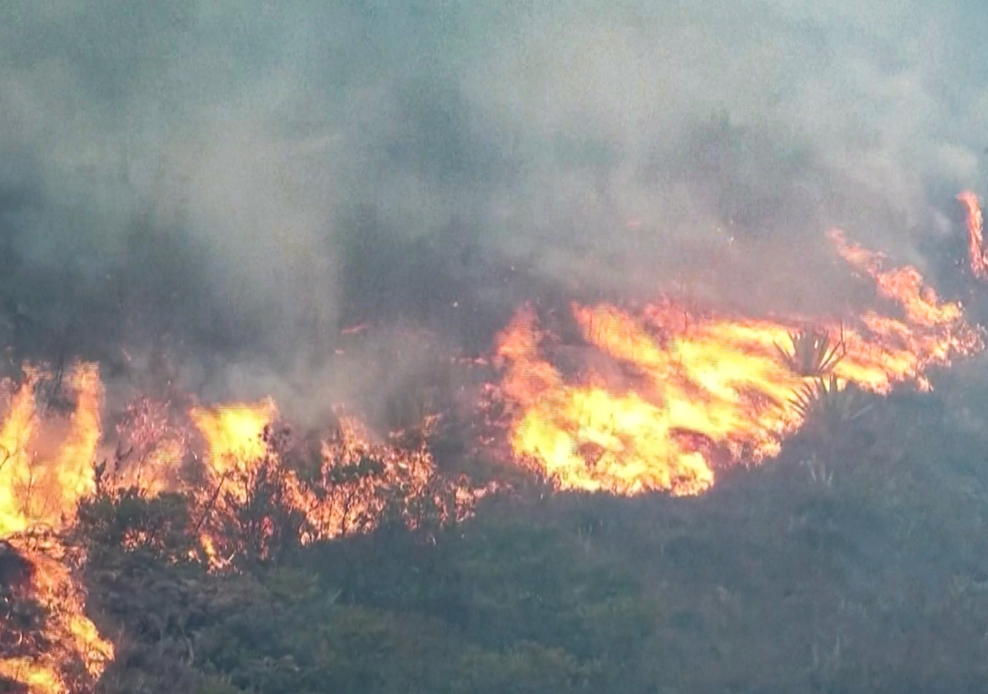 Forest fire threatens historic Colombian town amid El Niño drought