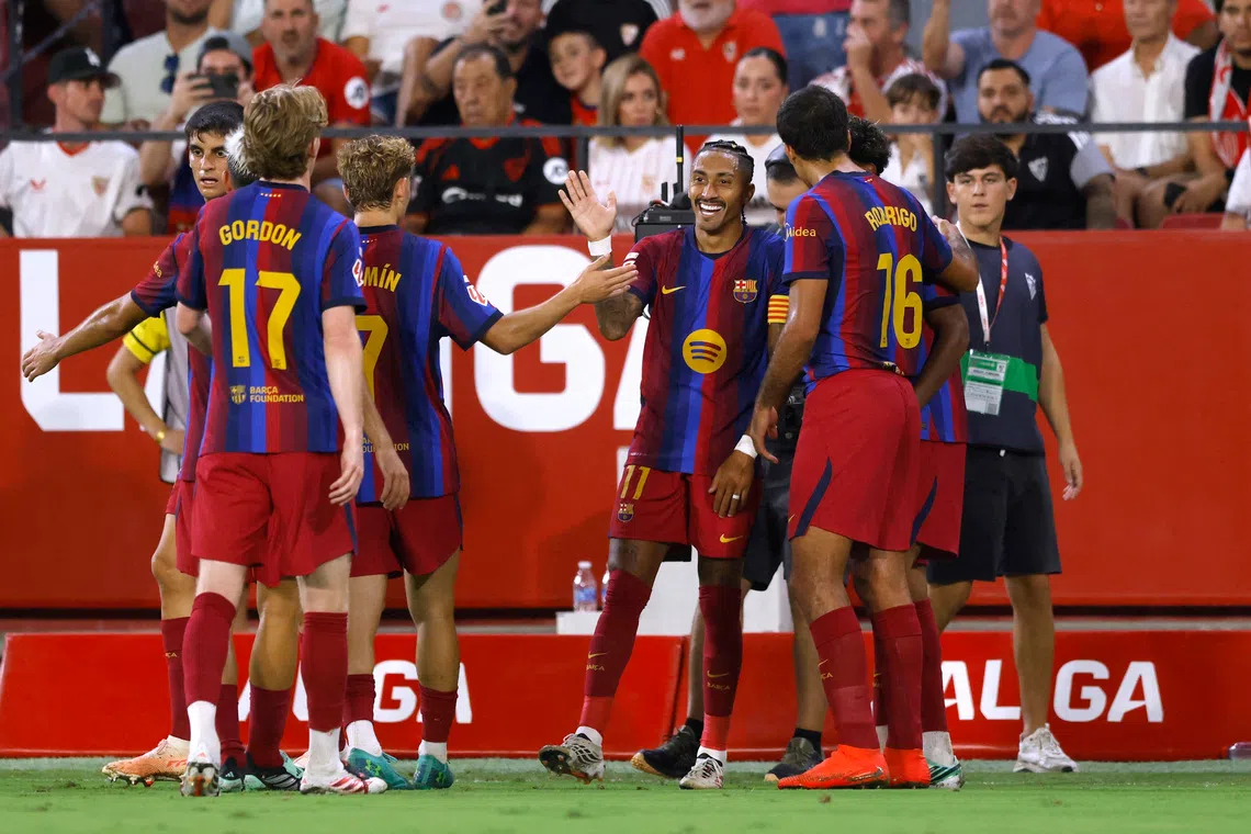 Raphinha hat-trick powers Barcelona to commanding La Liga lead
