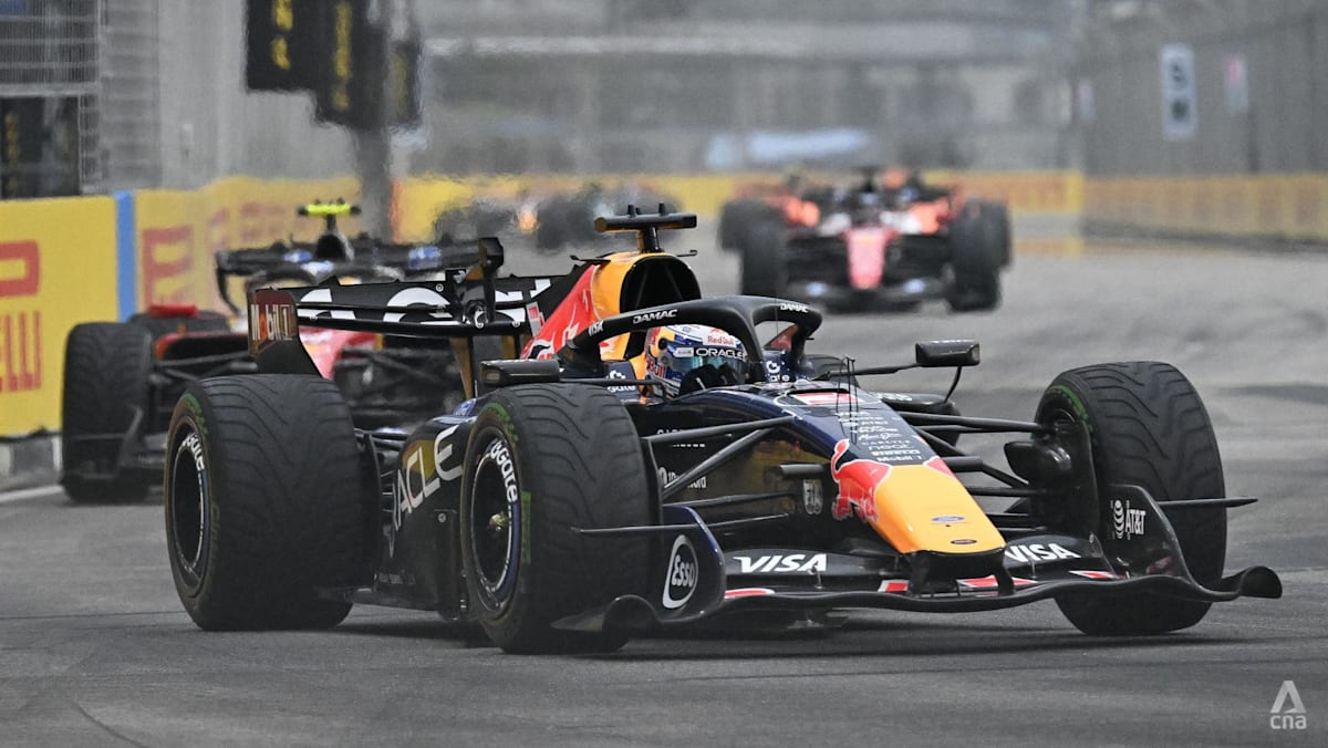 Verstappen claims Singapore sprint victory in rain-soaked race