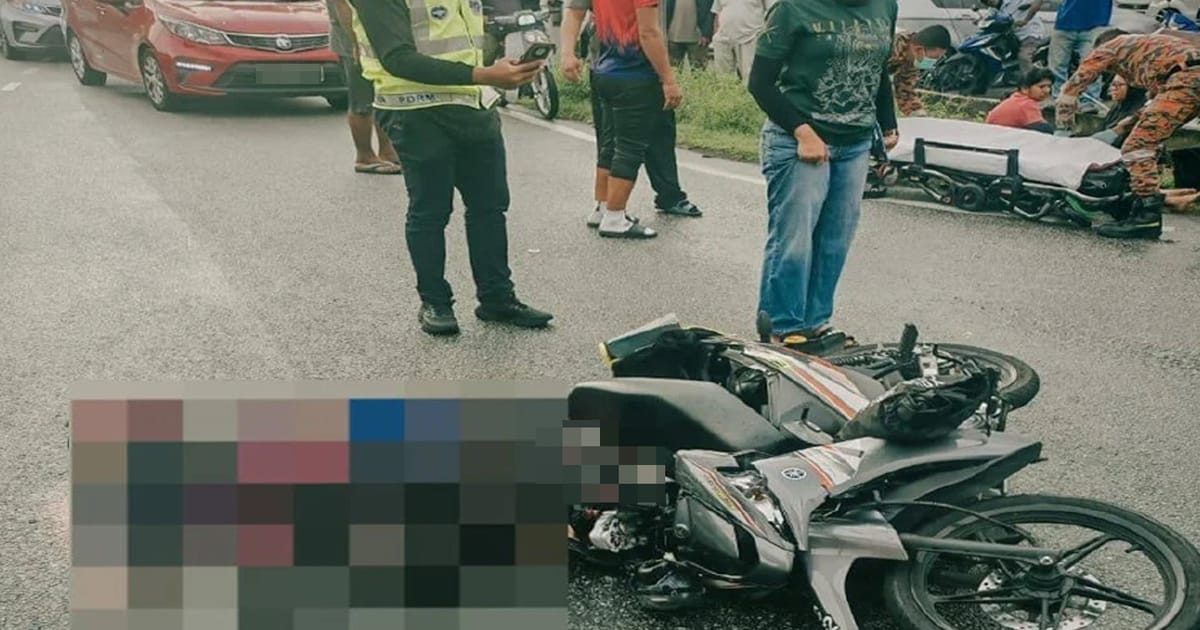 Dua pelajar tewas, seorang cedera dalam kemalangan motosikal-kereta di Ipoh