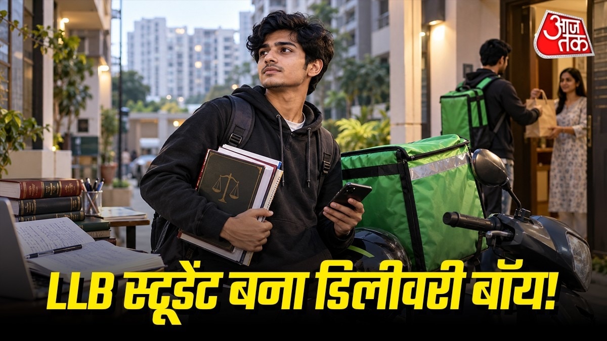 Law student balances studies with quick commerce delivery work in India