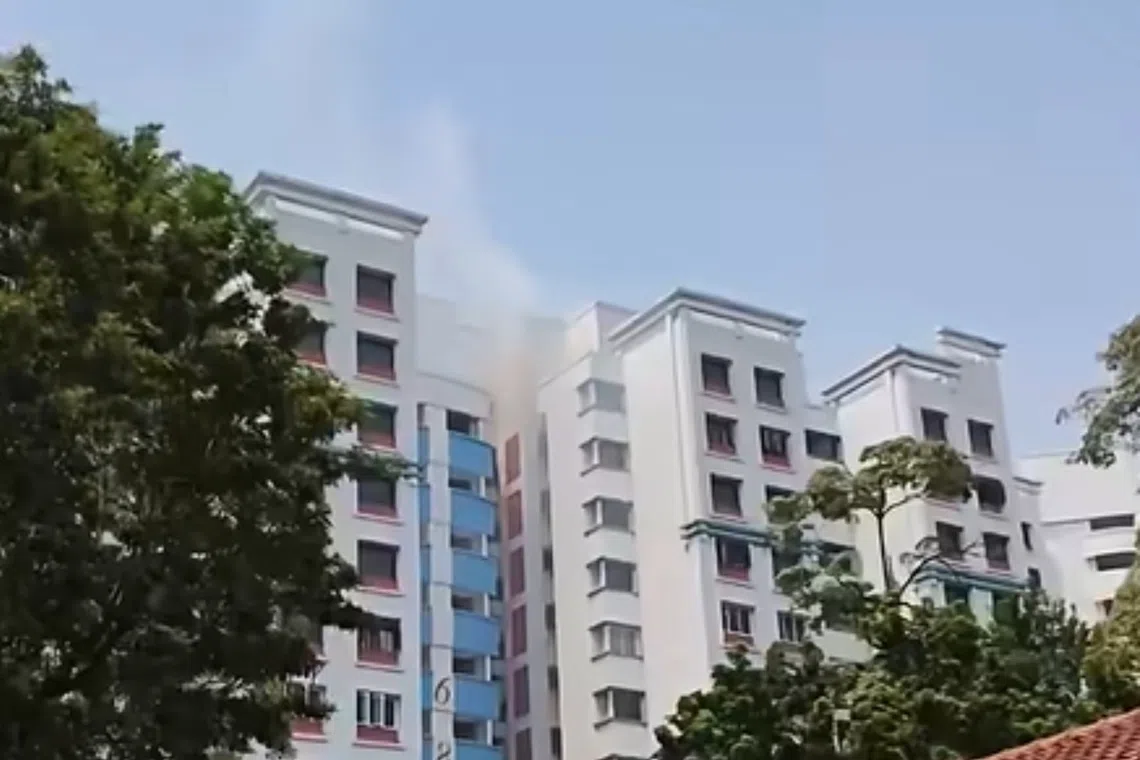 Kitchen fire at Yew Tee flat contained; residents evacuated as precaution