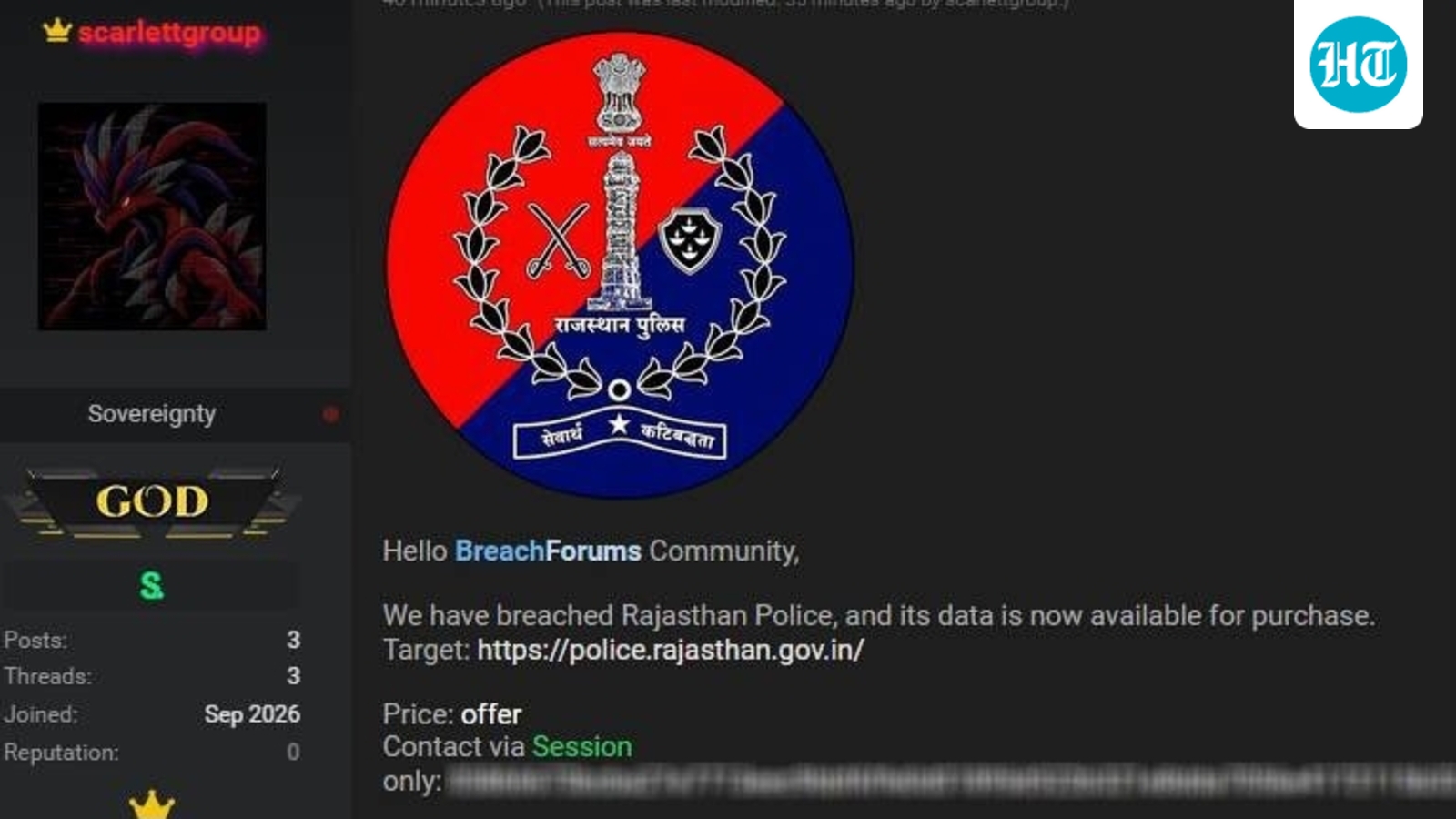 Hacker group claims breach of 86.3 lakh Rajasthan police emails