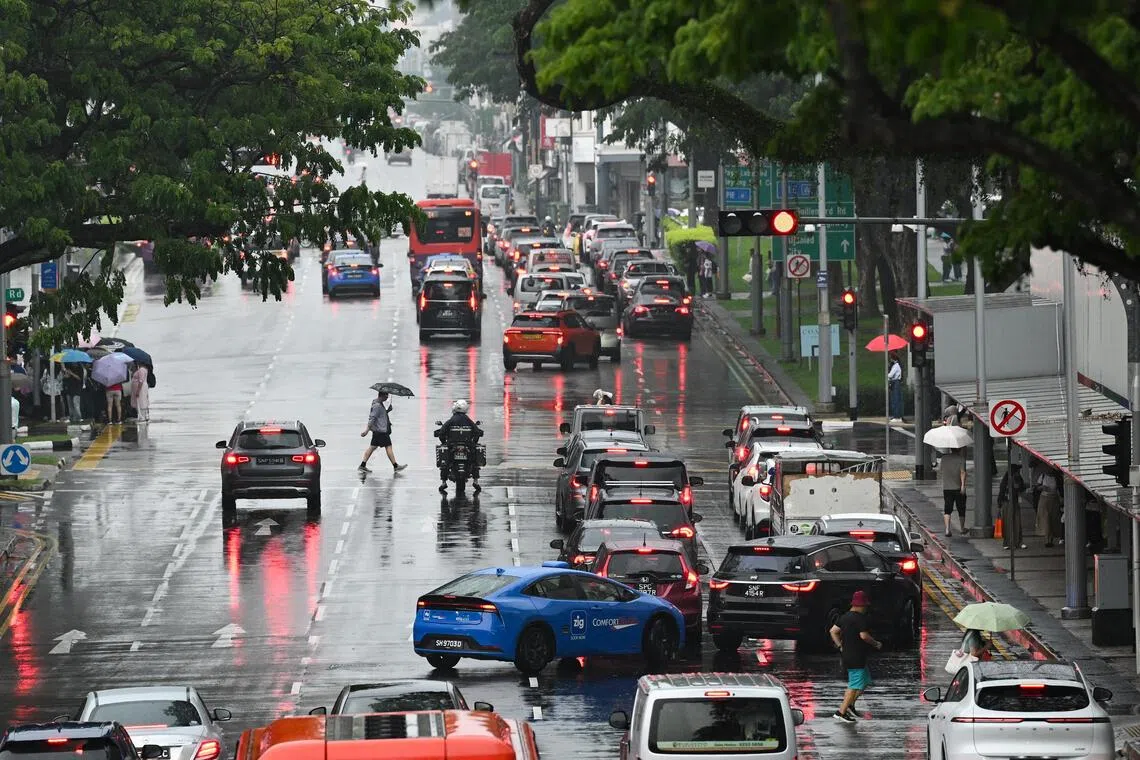 Flash flooding closes Woodlands road; residents advised to avoid area