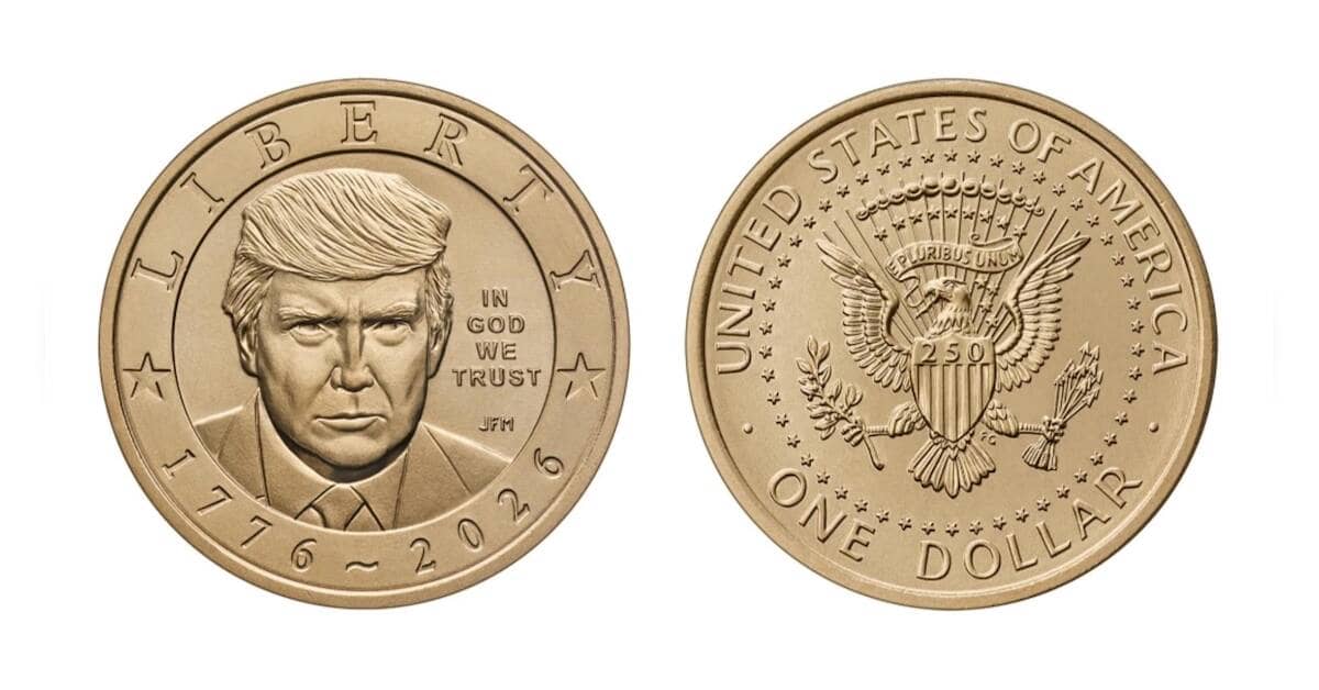 Trump's face adorns new US commemorative $1 coin for 250th anniversary