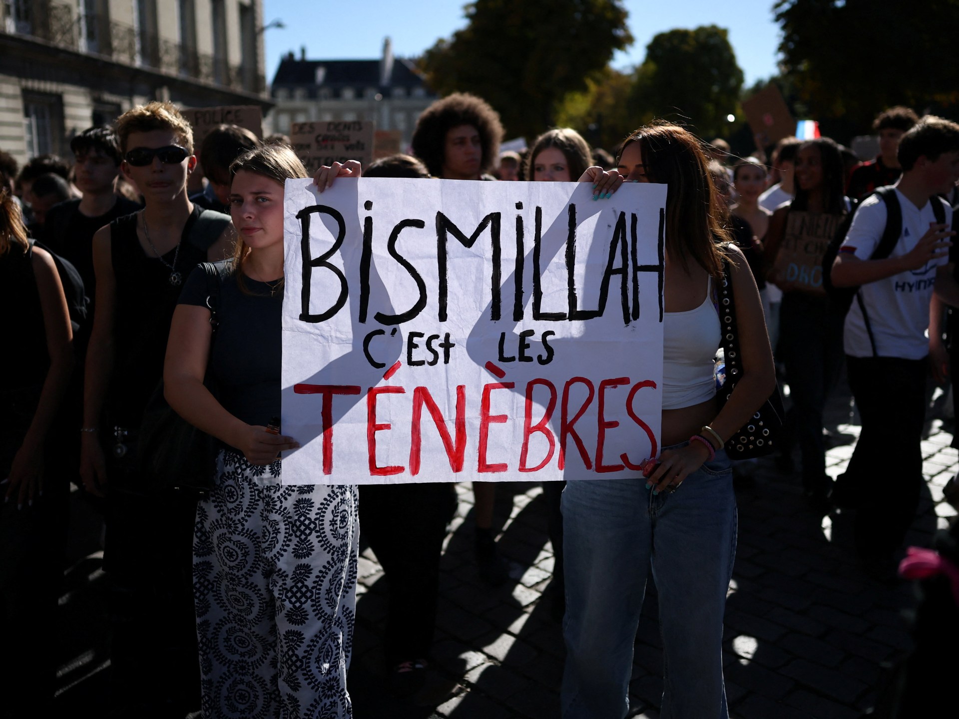 French Protest Movement Embraces Arabic Slogan as Symbol of Discontent