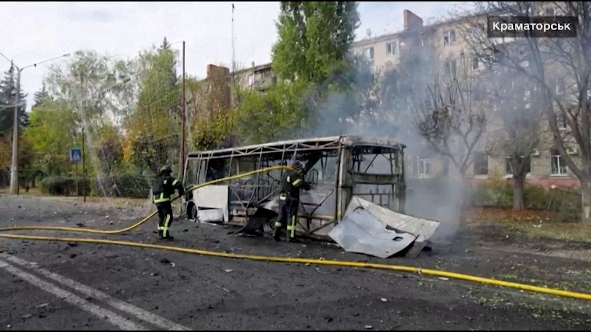 Russian strike kills dozens on civilian buses in eastern Ukraine