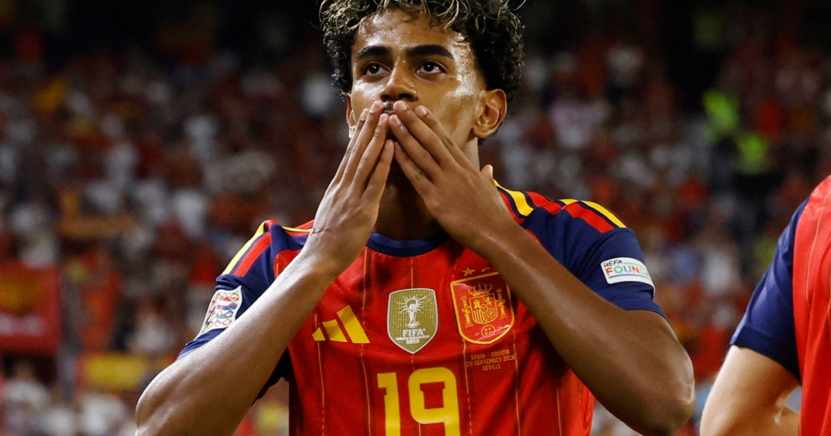 Yamal's brace propels Spain to dominant Nations League victory