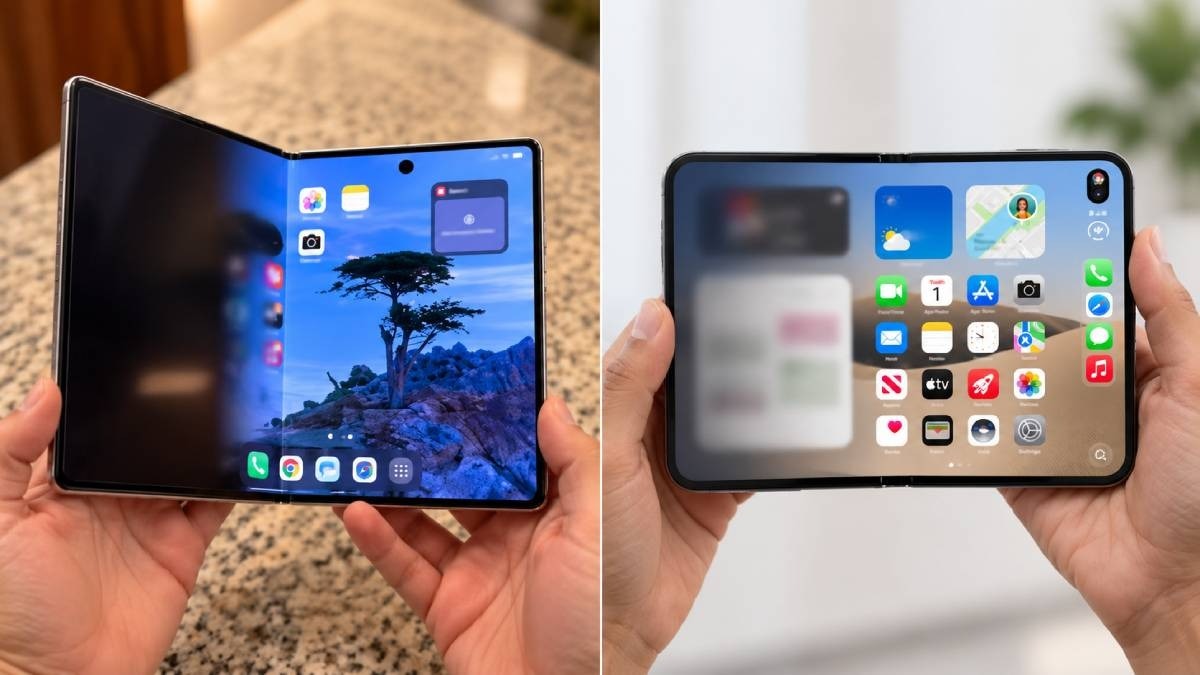 Apple's foldable iPhone design inspires custom animations on rival devices