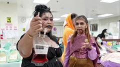 Thai Red Cross stages Halloween blood drive with costumed staff in Bangkok