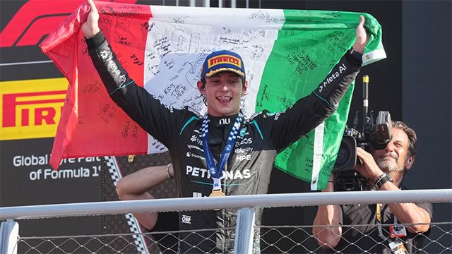 Italian driver Antonelli wins Monza home race after six decades