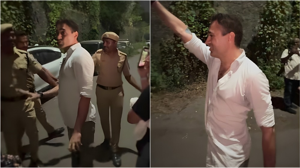 Imran Khan gestures 'Jai Hind' upon release from police custody