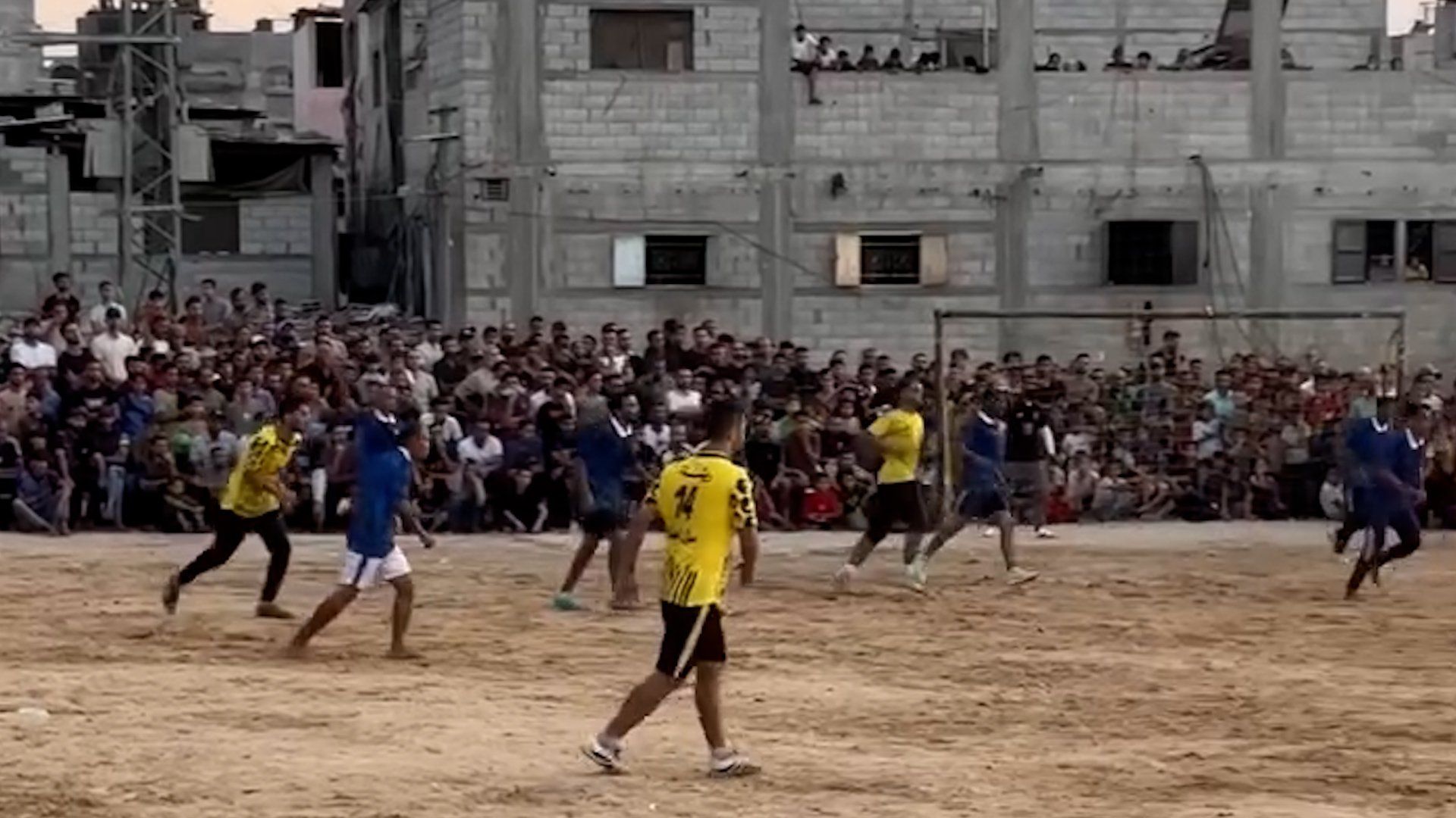 Palestinians find respite in football match amid Gaza devastation