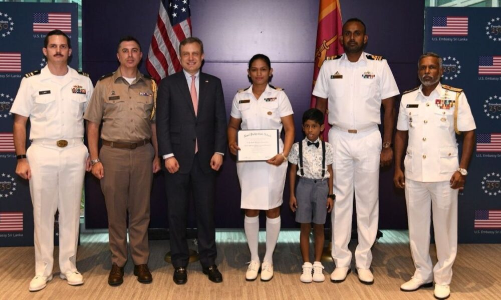 Sri Lankan Naval Officer Receives U.S. Master's Degree