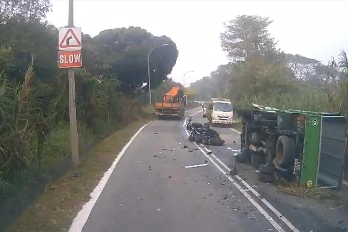 Three hospitalised following multi-vehicle collision in Lim Chu Kang