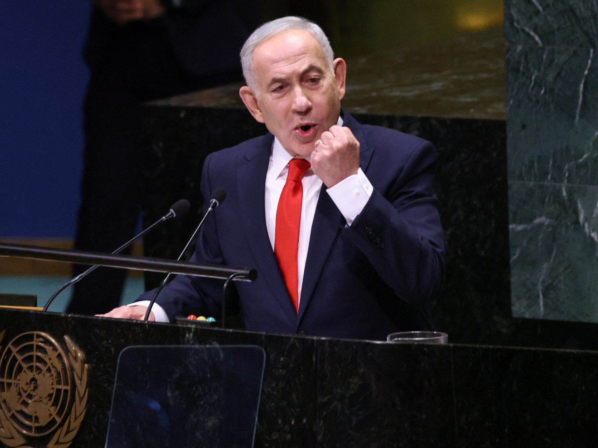 Netanyahu's combative UN address draws walkouts, domestic applause