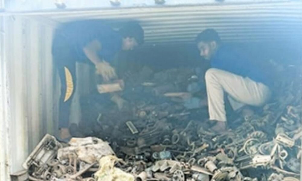 Two arrested after mortar casings discovered in rice shipment
