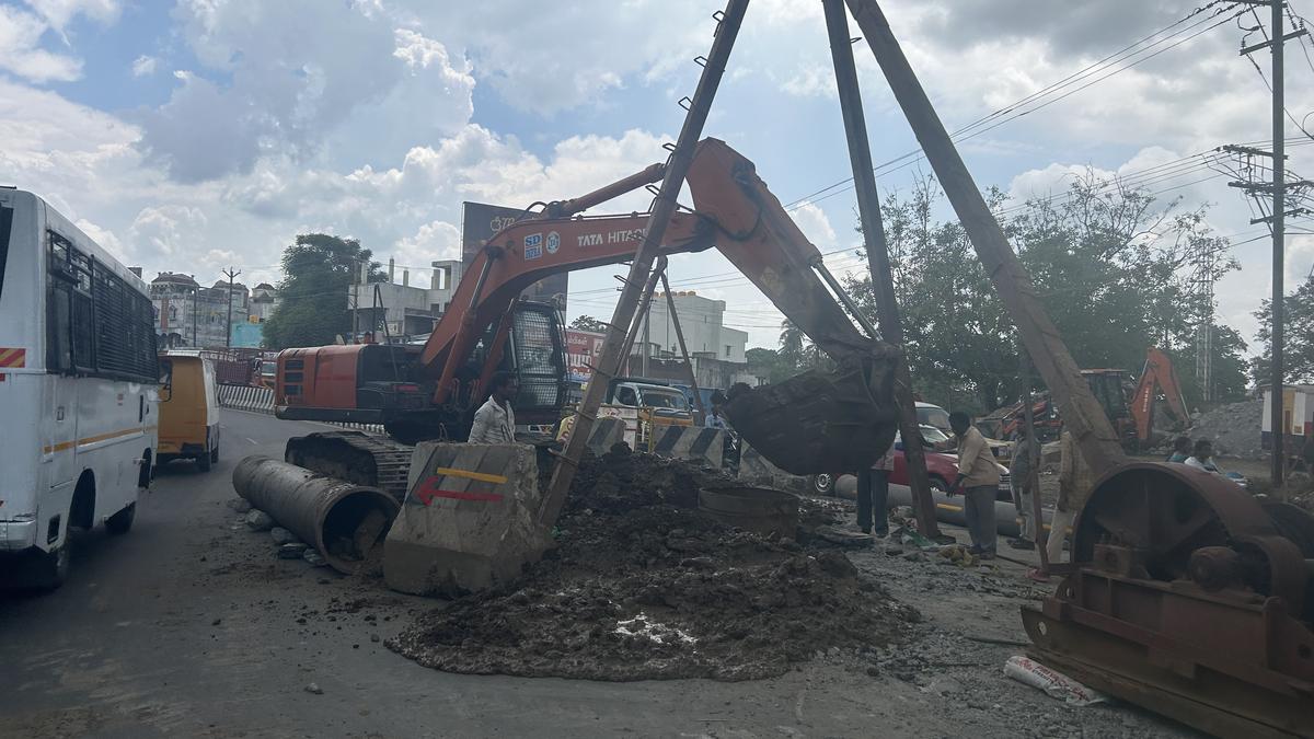 Road overbridge project nears completion in Vellore town