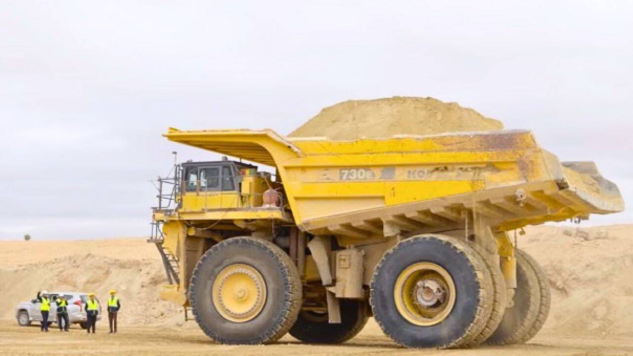 Moroccan phosphate mine turns waste into dust-cutting road surface