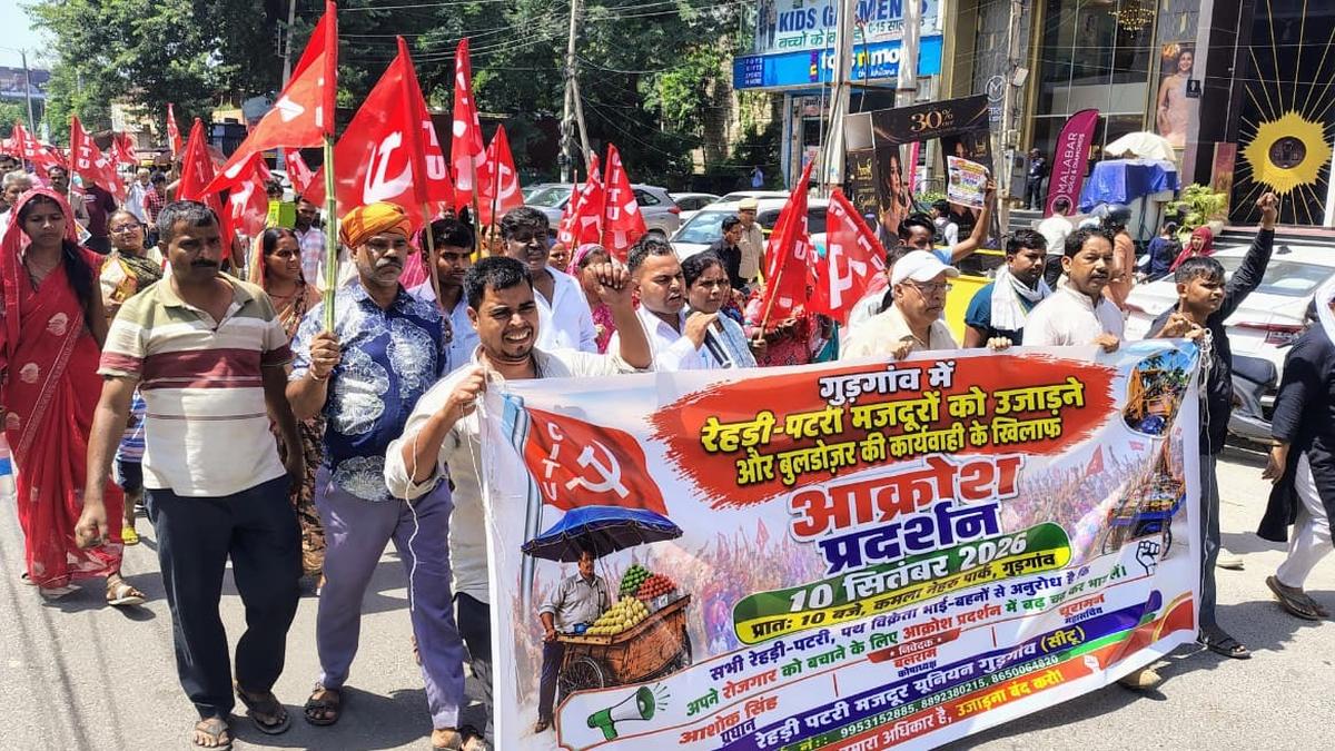 Gurugram street vendors rally against demolition drive, demand livelihood safeguards