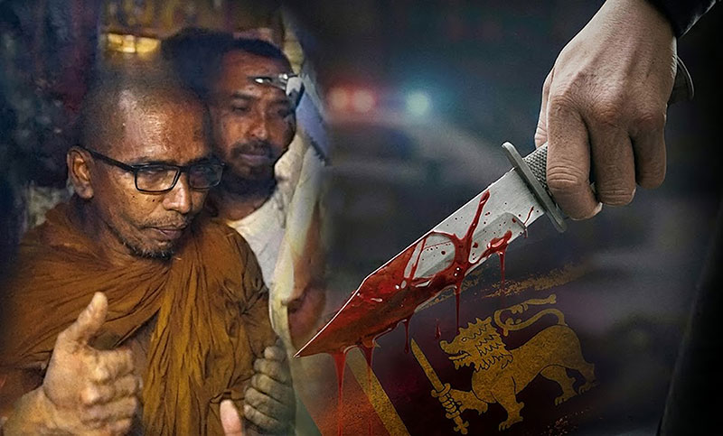 Former soldier arrested near monks' protest in Colombo