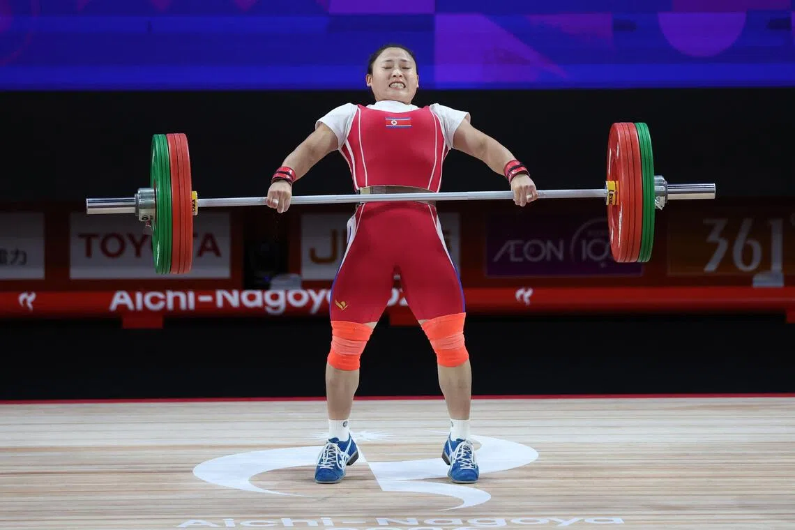 North Korean lifter claims three world records at Asian Games