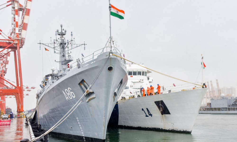 Indian Navy training ships arrive in Colombo for formal visit