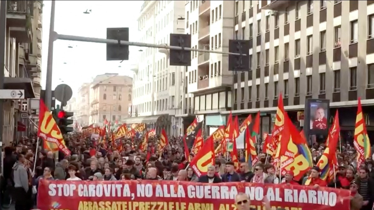 Italian unions stage nationwide strikes against inflation, military spending