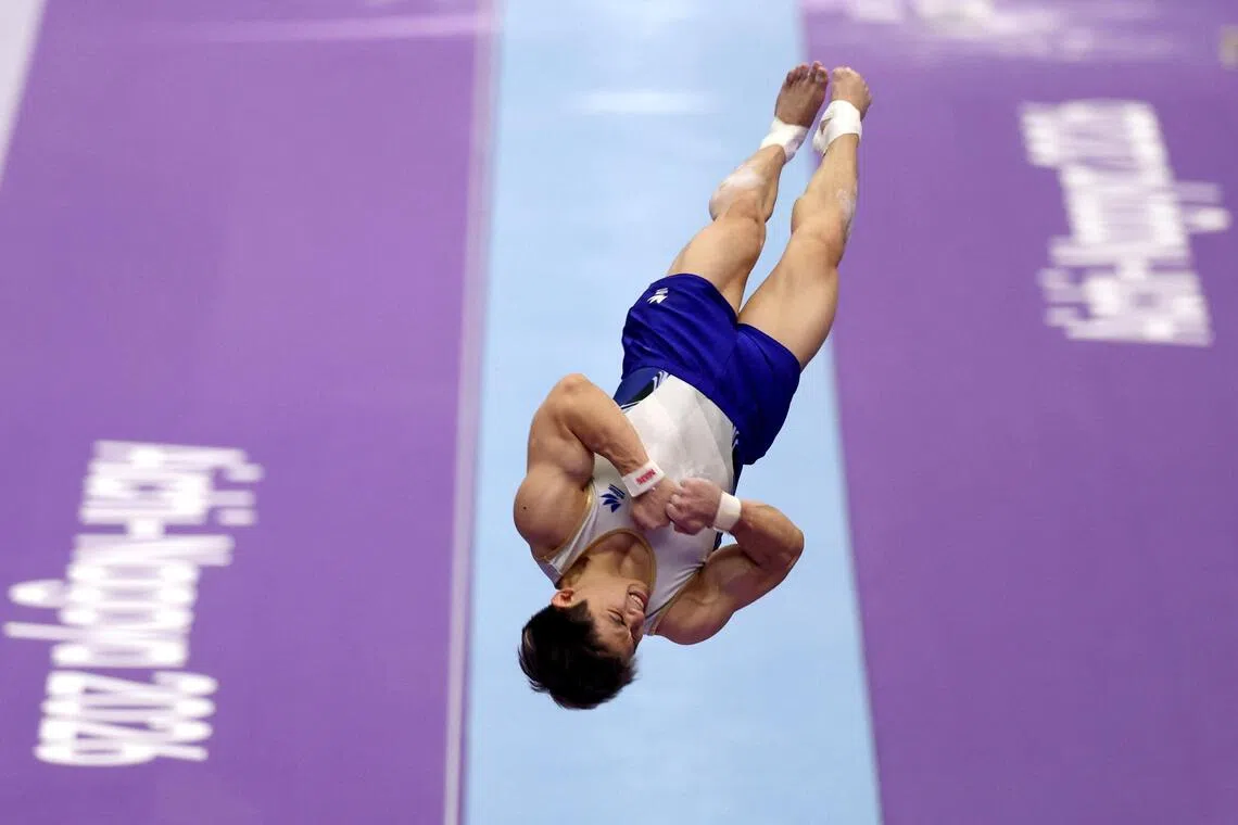 Yulo watches younger brother make senior debut at Asian Games