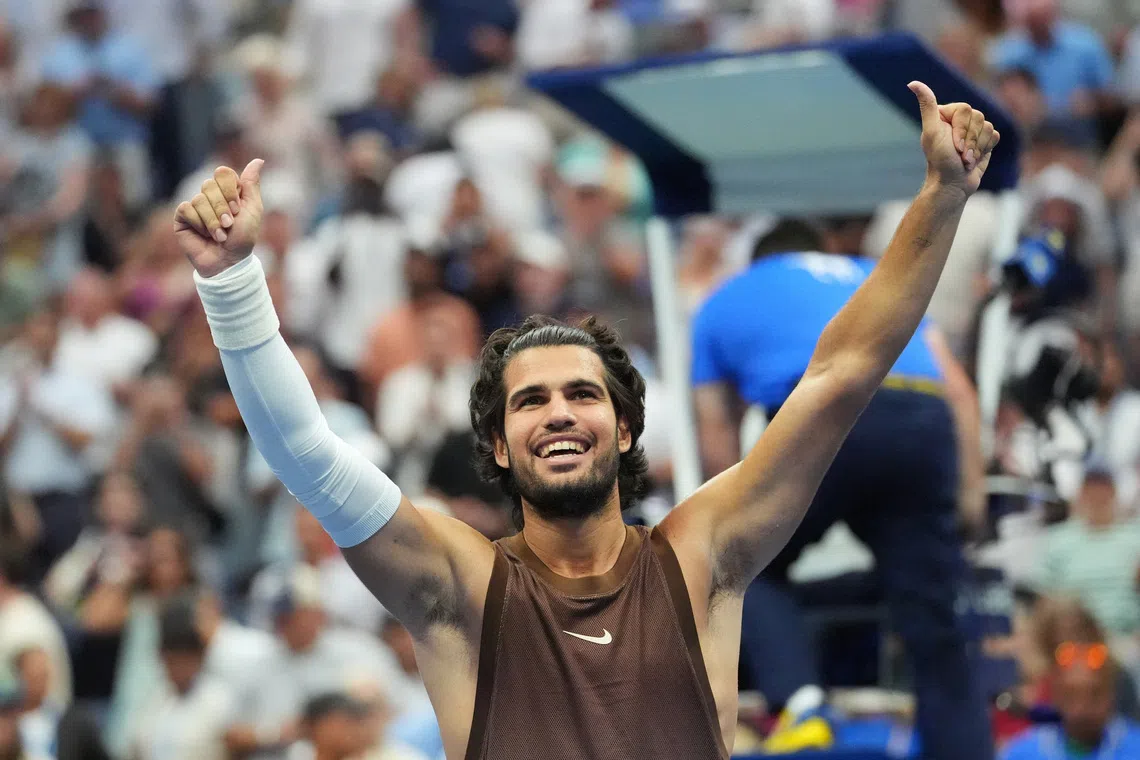 Alcaraz back with commanding US Open win after injury absence