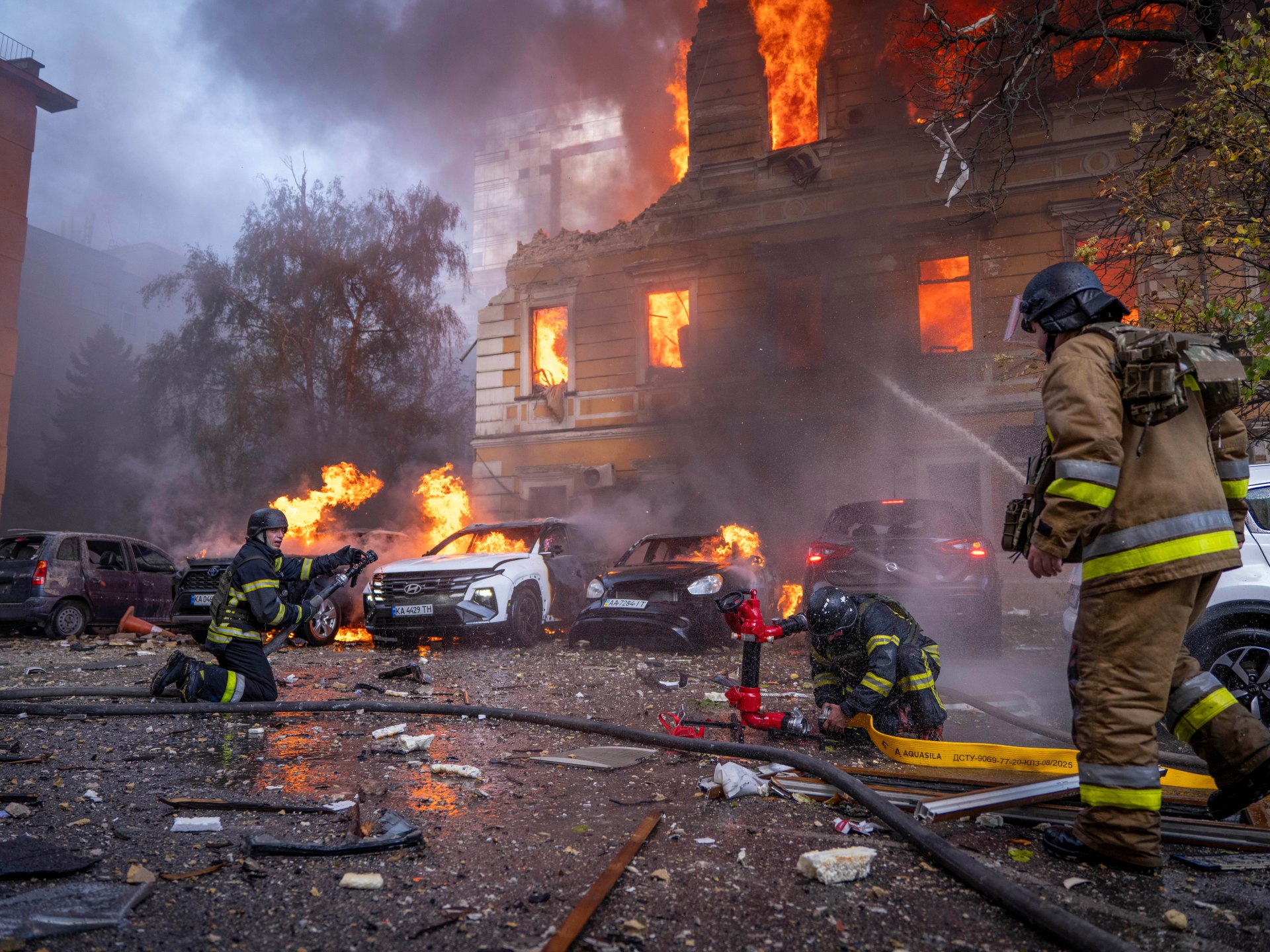 Russian drone strikes target Kyiv civilians, killing seven