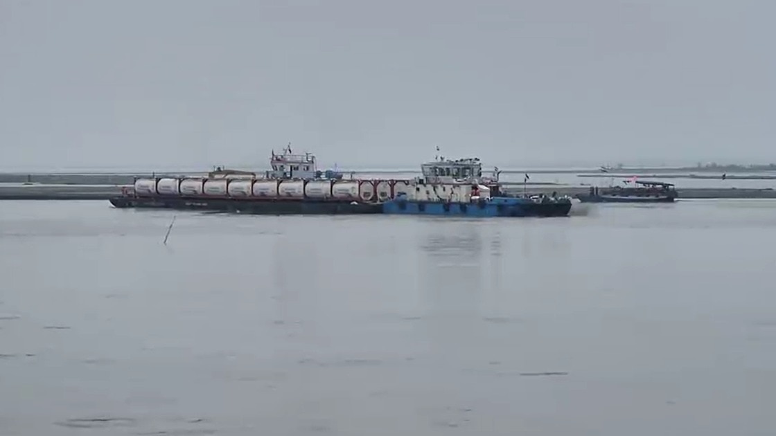 Cargo vessel sets sail from Assam to Bangladesh, reviving historic waterway trade