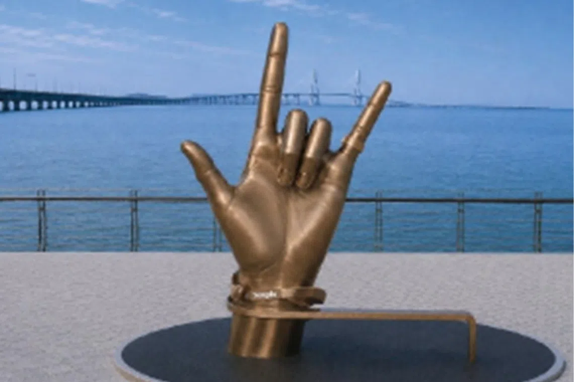 South Korean sculpture sparks backlash over perceived obscene gesture