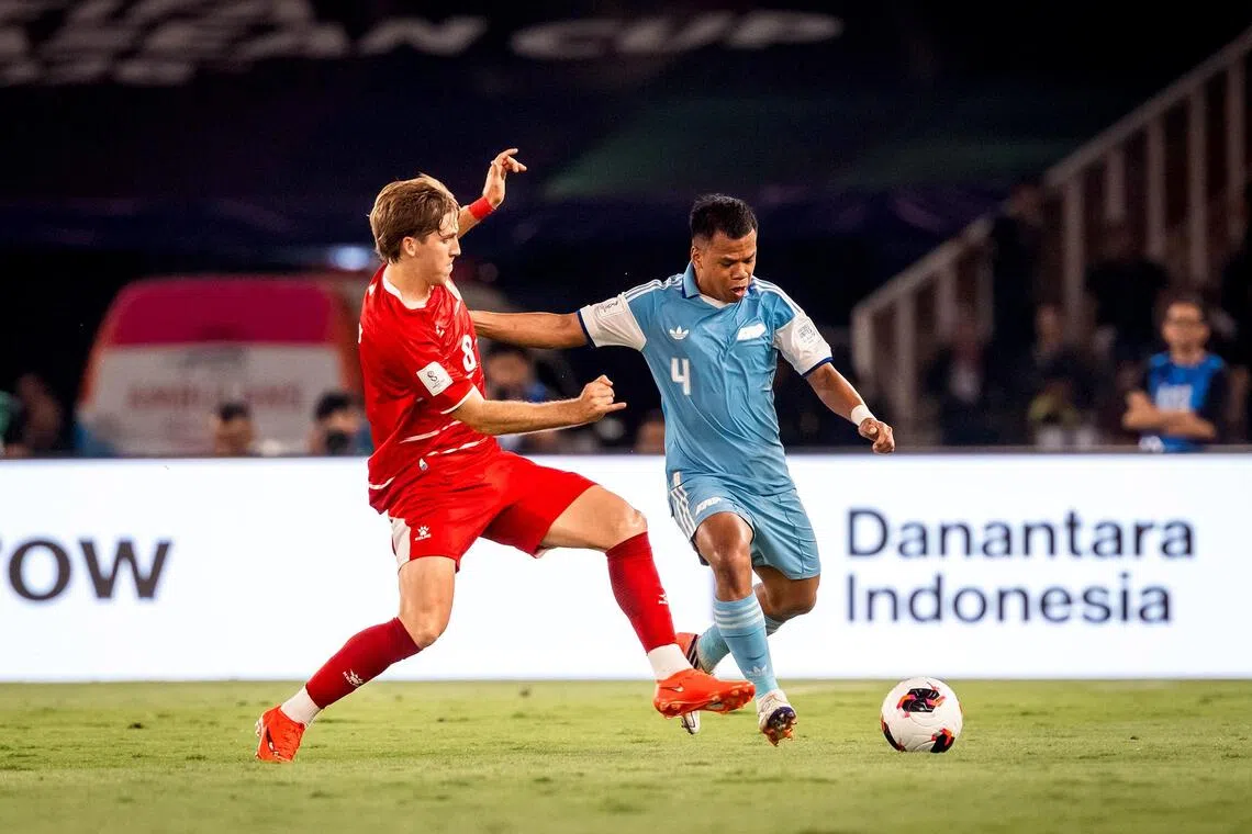 Singapore loses opening ASEAN Cup match to Indonesia despite numerical disadvantage