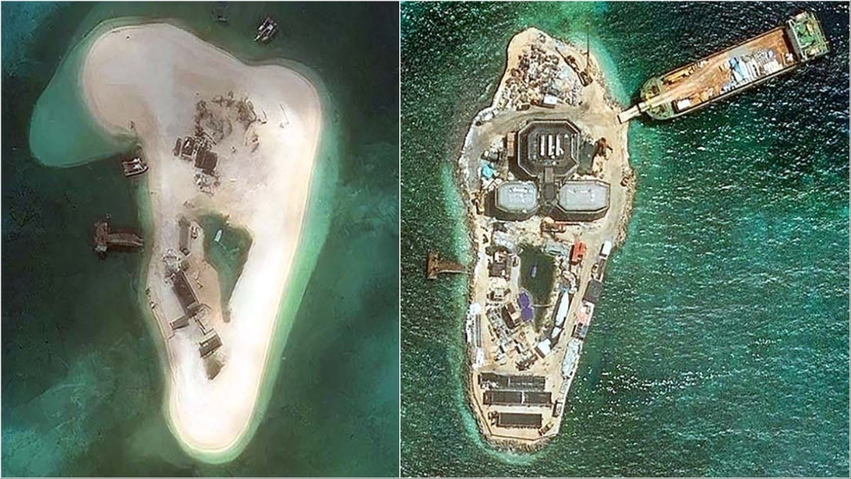 China builds mysterious structures near disputed South China Sea reef